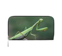 Hnnkloy Green Praying-Mantis, PU Leather Wallets Large Capacity Clutch Wallet for Men Women