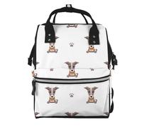 Hnnkloy Greyhound Dog, Large Capacity Mummy Backpack Diaper Bag Travel Backpack for Outdoor