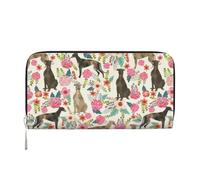 Hnnkloy Greyhound Dog Printed, PU Leather Wallets Large Capacity Clutch Wallet for Men Women