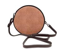 Hnnkloy Hammered Copper Look, PU Leather Shoulder Bag, Round Crossbody Bag - Circle Purse for Women