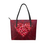 Hnnkloy Happy Valentine's Day,PU Leather Handbag Large Capacity Tote Bag Women's Shoulder Bag for Work Travel