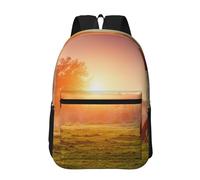 Hnnkloy Horse At Dusk, 17 Inch Backpack With Pockets Casual Daypack Water Resistant School Bag