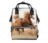 Hnnkloy Horses Cubs Two Run, Large Capacity Mummy Backpack Diaper Bag Travel Backpack for Outdoor