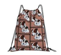 Hnnkloy Jack Russel Terrier Dog, Drawstring Backpack Unisex Sport Gym Bag Casual Daypack Drawstring Sackpack