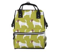 Hnnkloy Jack Russell Terrier Print, Large Capacity Mummy Backpack Diaper Bag Travel Backpack for Outdoor