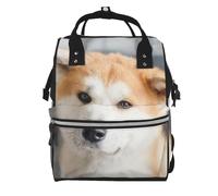Hnnkloy Japanese Akita Dog Pattern, Large Capacity Mummy Backpack Diaper Bag Travel Backpack for Outdoor