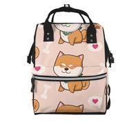 Hnnkloy Kawaii Cute Shiba Inu, Large Capacity Mummy Backpack Diaper Bag Travel Backpack for Outdoor