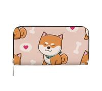 Hnnkloy Kawaii Cute Shiba Inu, PU Leather Wallets Large Capacity Clutch Wallet for Men Women