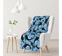 Hnnkloy Killer Whales Orca,Soft Blanket for Couch Sofa Bed Warm Anti-Pilling Flannel Plush Throw Blanket 76 X 102 cm