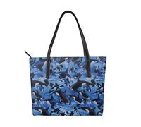 Hnnkloy Killer Whales Orcas Sea,PU Leather Handbag Large Capacity Tote Bag Women's Shoulder Bag for Work Travel