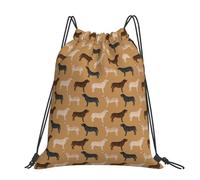 Hnnkloy Labrador Retrievers Dogs Cute Yellow Lab Chocolate Lab, Drawstring Backpack Unisex Sport Gym Bag Casual Daypack Drawstring Sackpack