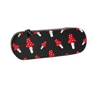 Hnnkloy Leather Pencil Case Organizer for Stationery Storage,Amanita Mushroom Pattern