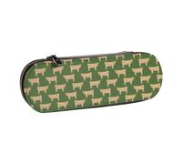 Hnnkloy Leather Pencil Case Organizer for Stationery Storage,Jersey Cow Farm Animals Cow Cattle Farm Jersey