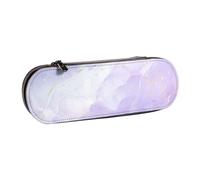 Hnnkloy Leather Pencil Case Organizer for Stationery Storage,Liquid Pastel Purple Marble