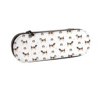 Hnnkloy Leather Pencil Case Organizer for Stationery Storage,Petit Basset Griffon Vendeen