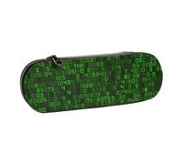 Hnnkloy Leather Pencil Case Organizer for Stationery Storage,Programmer Green Decimal Computer Code