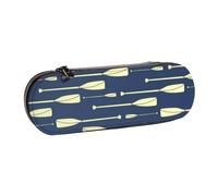 Hnnkloy Leather Pencil Case Organizer for Stationery Storage,Rowing Oars Navy