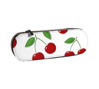 Hnnkloy Leather Pencil Case Organizer for Stationery Storage,Sweet Cherry Pattern