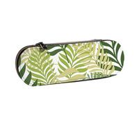 Hnnkloy Leather Pencil Case Organizer for Stationery Storage,Tropical Exotic Palm Tree Leaves