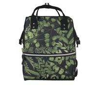 Hnnkloy Leaves Botanical, Large Capacity Mummy Backpack Diaper Bag Travel Backpack for Outdoor