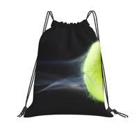 Hnnkloy Live Tennis Printing, Drawstring Backpack Unisex Sport Gym Bag Casual Daypack Drawstring Sackpack