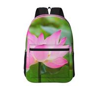 Hnnkloy Lotus Flower And Bud, 17 Inch Backpack With Pockets Casual Daypack Water Resistant School Bag
