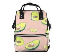 Hnnkloy Many Avocado Images Print, Large Capacity Mummy Backpack Diaper Bag Travel Backpack for Outdoor