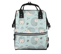 Hnnkloy Many Hedgehogs, Large Capacity Mummy Backpack Diaper Bag Travel Backpack for Outdoor