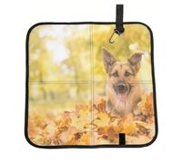 Hnnkloy Maple German Shepherd Dog,Folding Seat Mat, Oxford Cloth Sit Mat, Portable Seat Cushion for Outdoor Camping Traveling