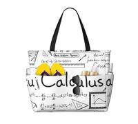 Hnnkloy Math Geometry Geek Calculus, Large Capacity Beach Bag Travel Shoulder Bag For Women - Waterproof Tote Handbag