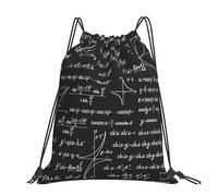 Hnnkloy Mathematical Patterns And Calculations, Drawstring Backpack Unisex Sport Gym Bag Casual Daypack Drawstring Sackpack