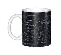 Hnnkloy Mathematical Seamless with Geometric Shapes Formulas,Ceramic Mug Large Coffee Cup Suitable for Kitchen Restaurant Office Coffee Shop 330ml