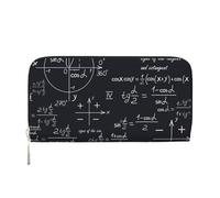 Hnnkloy Mathematical Seamless with Geometric Shapes Formulas, PU Leather Wallets Large Capacity Clutch Wallet for Men Women
