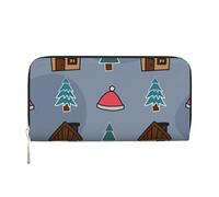 Hnnkloy Merry Christmas Christmas Tree, PU Leather Wallets Large Capacity Clutch Wallet for Men Women
