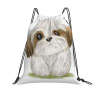 Hnnkloy Moe Shih Tzu Dog Cute, Drawstring Backpack Unisex Sport Gym Bag Casual Daypack Drawstring Sackpack