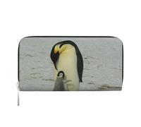 Hnnkloy Mother Penguin and Baby Penguin, PU Leather Wallets Large Capacity Clutch Wallet for Men Women