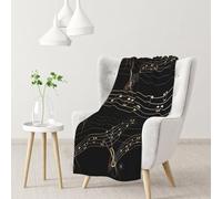 Hnnkloy Music Note Musical Score Black Sheet Music,Soft Blanket for Couch Sofa Bed Warm Anti-Pilling Flannel Plush Throw Blanket 76 X 102 cm