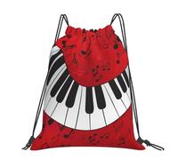 Hnnkloy Music Note Piano Printing, Drawstring Backpack Unisex Sport Gym Bag Casual Daypack Drawstring Sackpack