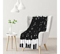 Hnnkloy Music Note Piano,Soft Blanket for Couch Sofa Bed Warm Anti-Pilling Flannel Plush Throw Blanket 76 X 102 cm