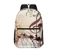 Hnnkloy Music Notes, 17 Inch Backpack With Pockets Casual Daypack Water Resistant School Bag