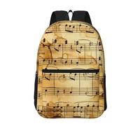 Hnnkloy Music Notes, 17 Inch Backpack With Pockets Casual Daypack Water Resistant School Bag