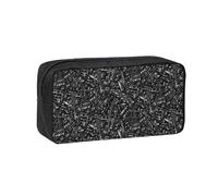Hnnkloy Music Notes Black, Big Capacity Pencil Case Portable Pen Pouch Stationery Bag for School Office