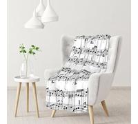Hnnkloy Music Notes Musical Note Symbol Illustration,Soft Blanket for Couch Sofa Bed Warm Anti-Pilling Flannel Plush Throw Blanket 76 X 102 cm