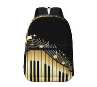 Hnnkloy Music Notes Sheet Music, 17 Inch Backpack With Pockets Casual Daypack Water Resistant School Bag