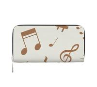 Hnnkloy Musical Notes Music Pattern, PU Leather Wallets Large Capacity Clutch Wallet for Men Women