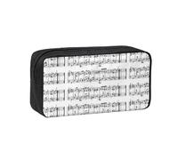 Hnnkloy Musical Notes On The Clef, Big Capacity Pencil Case Portable Pen Pouch Stationery Bag for School Office