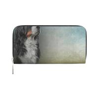 Hnnkloy My Daily Bernese Mountain Dog, PU Leather Wallets Large Capacity Clutch Wallet for Men Women