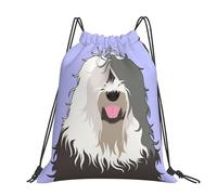 Hnnkloy Old English Sheepdog, Drawstring Backpack Unisex Sport Gym Bag Casual Daypack Drawstring Sackpack