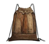 Hnnkloy Old Wood Plank Weathered Box Wooden Texture, Drawstring Backpack Unisex Sport Gym Bag Casual Daypack Drawstring Sackpack