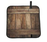 Hnnkloy Old Wood Plank Weathered Box Wooden Texture,Folding Seat Mat, Oxford Cloth Sit Mat, Portable Seat Cushion for Outdoor Camping Traveling
